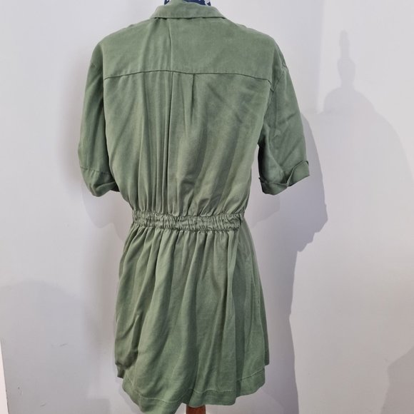 Zara Short Sleeve Wrap Around Shirt Dress Medium Used Once. - Picture 5 of 10